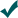 Dark teal check mark symbol isolated on a clean white background.