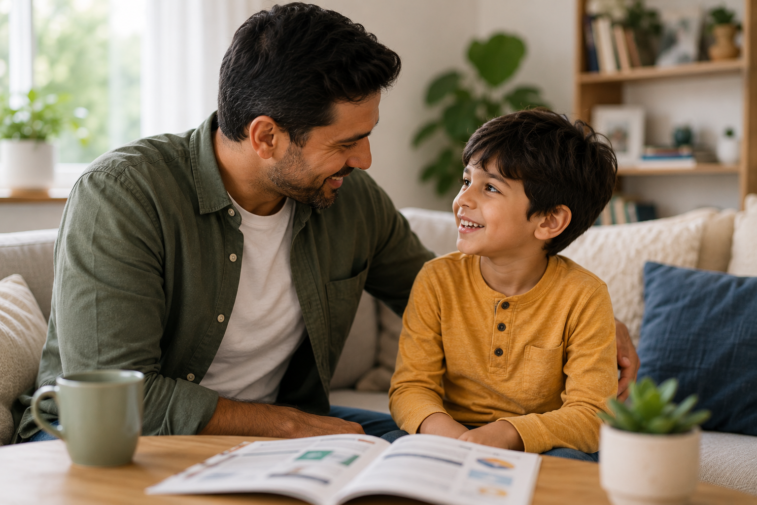 Parent comforting a child after a dental injury at home